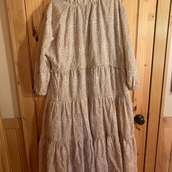 Chico's Beige Eyelet Maxi Dress - Picture 2 of 3